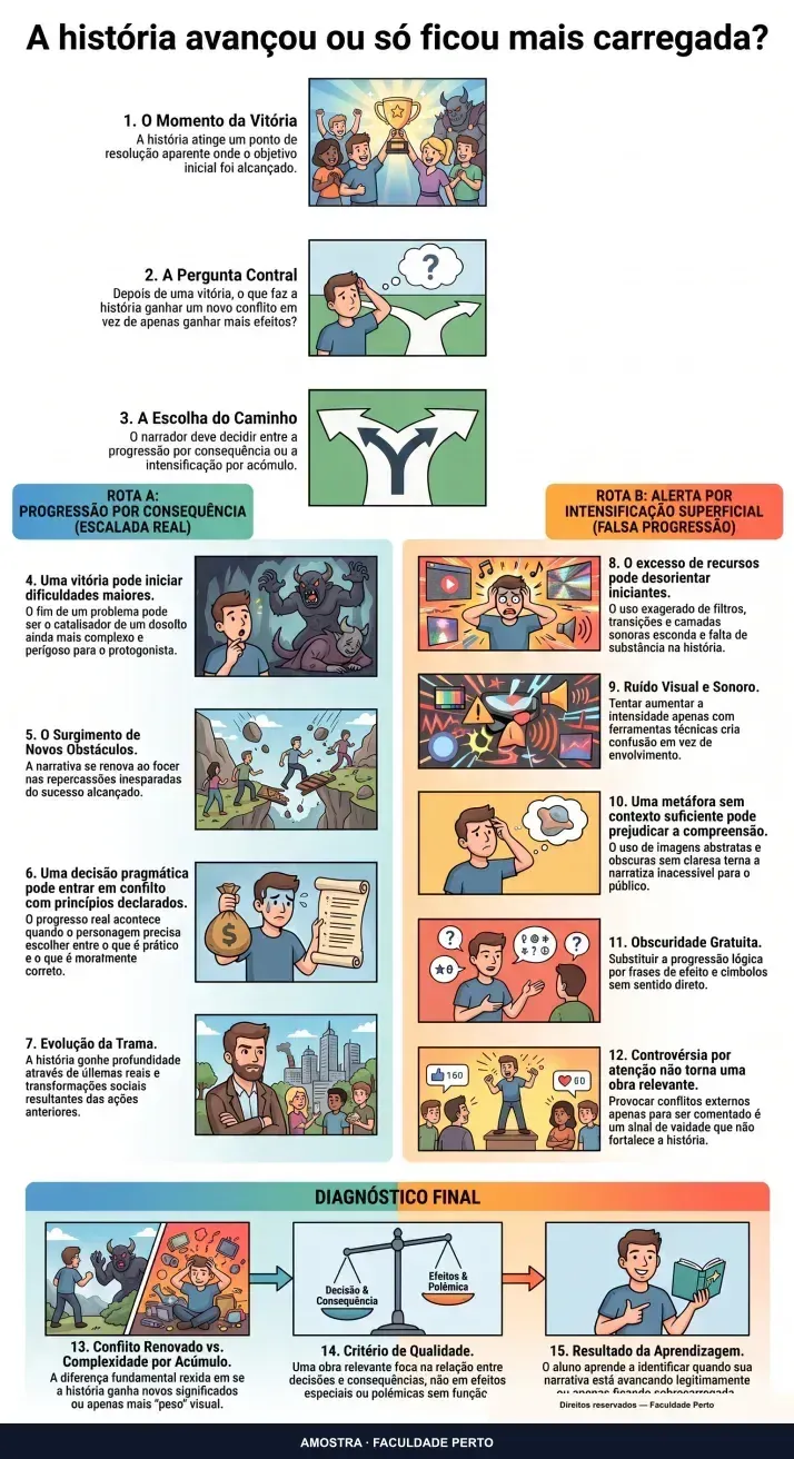 A história avançou ou só ficou mais carregada?: infográfico ilustrado do curso Contação de História